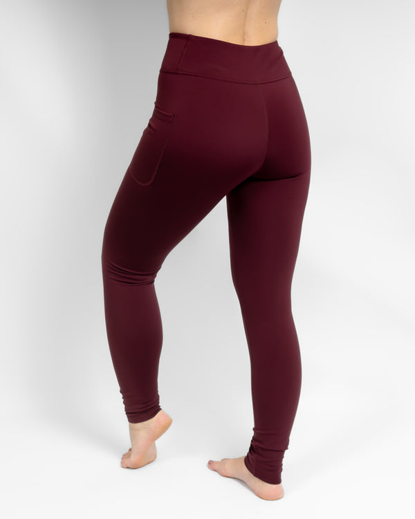 Aya Deep Bordeaux Winter Leggings