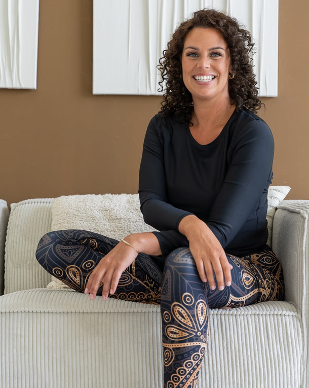 Aya Golden Mandala Tight Fit Winter Leggings