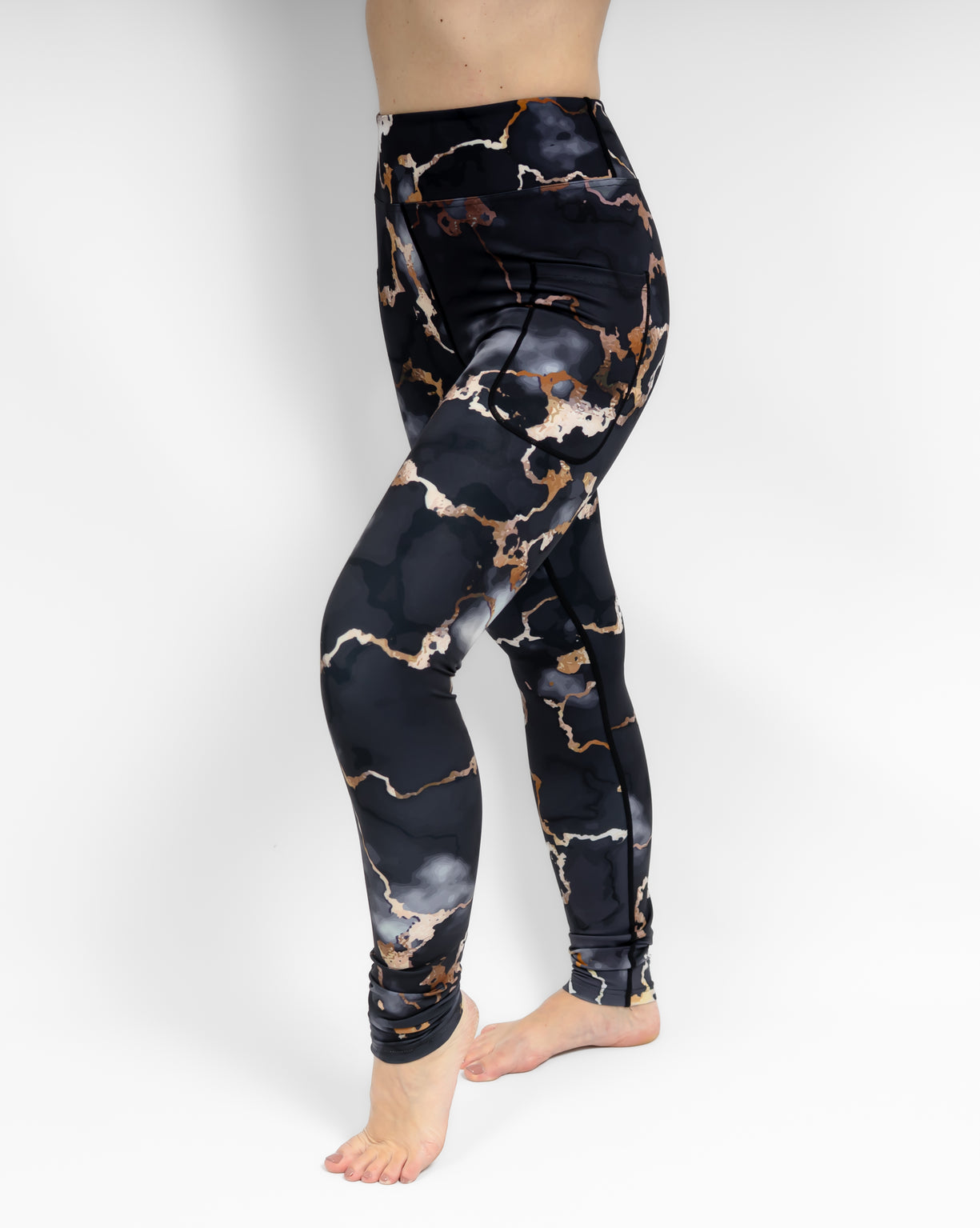 Aya Marble Tight Fit Winter Leggings
