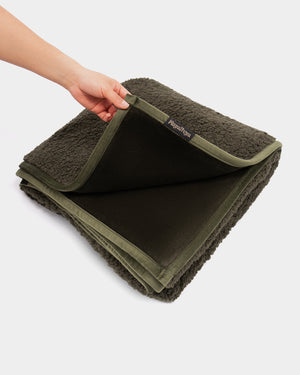 Faye Deep Olive Blanket