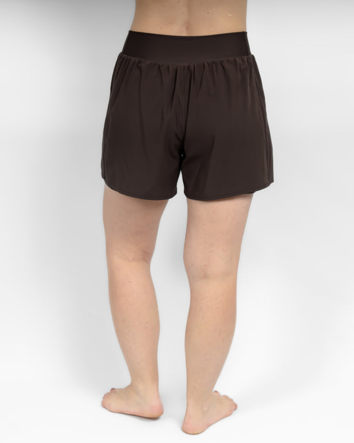 Freya 2-in-1 Mocha Brown Shorts