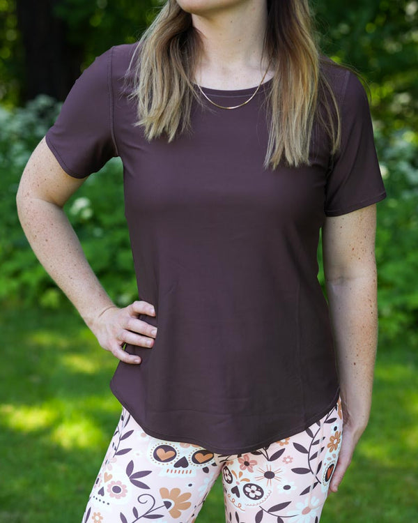 Vigga Fitted Brown T-Shirt