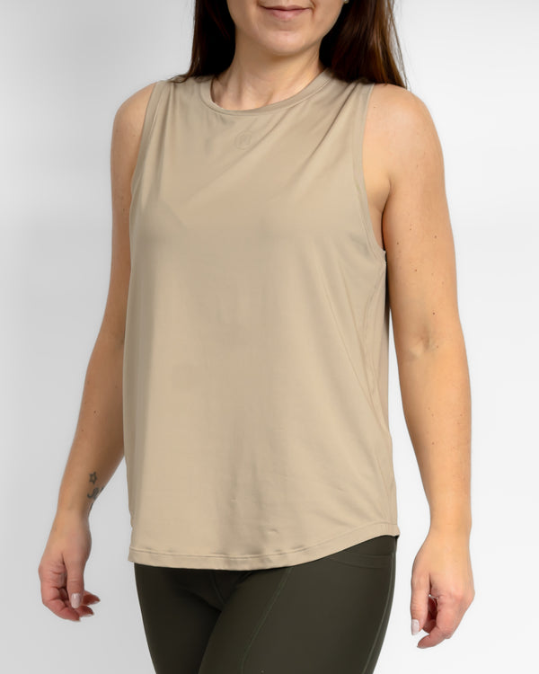 Lea Beige Sports Top