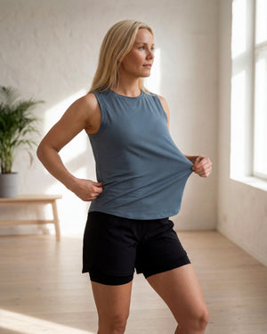 Lea Dusty Blue Sports Top