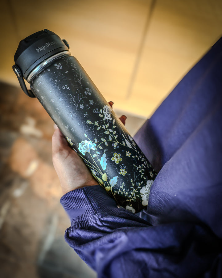 Luna Elegant Floral Water Bottle 650ml