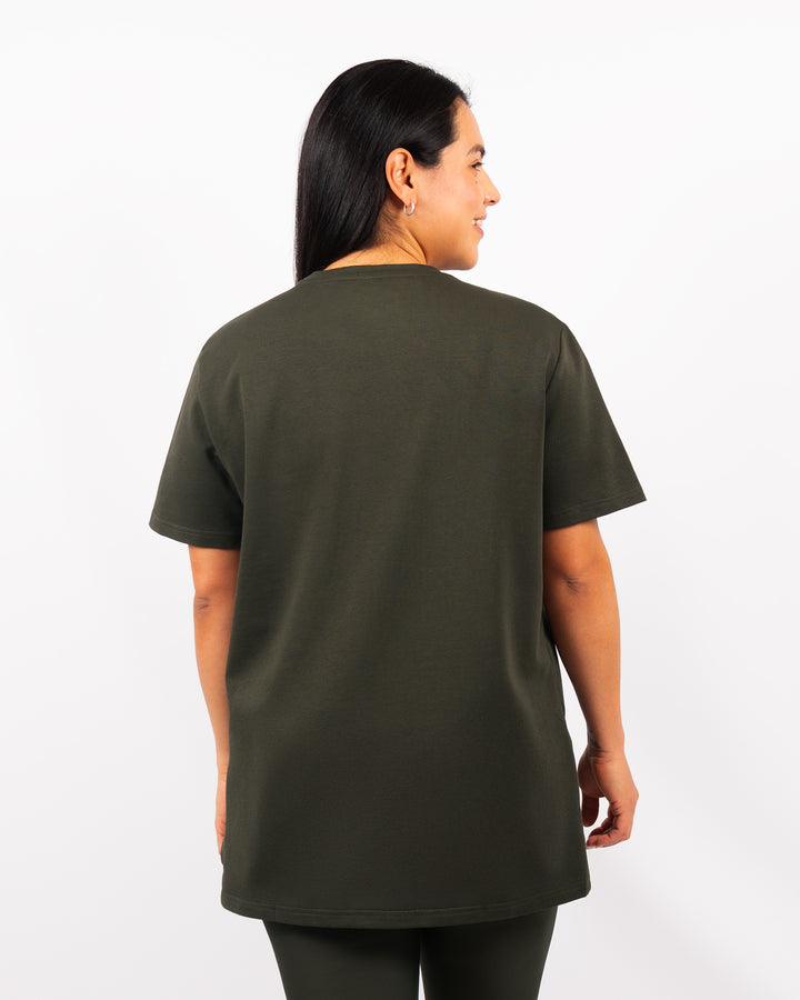 Naomi Everyday Deep Olive Long T-Shirt