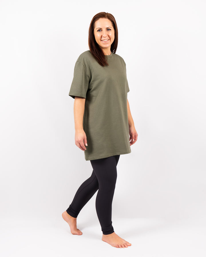 Naomi Everyday Dusty Green Long T-Shirt