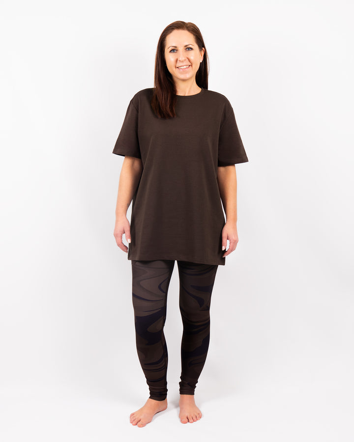Naomi Everyday Mocha Brown Long T-Shirt