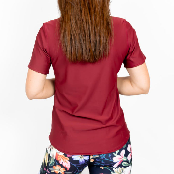 Vigga Fitted Bordeaux T-Shirt