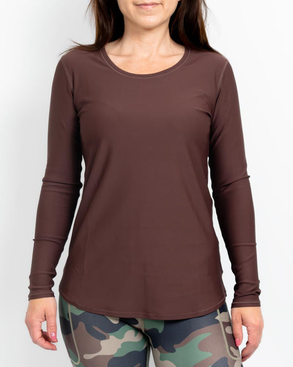 Vigga Fitted Brown Long-Sleeve