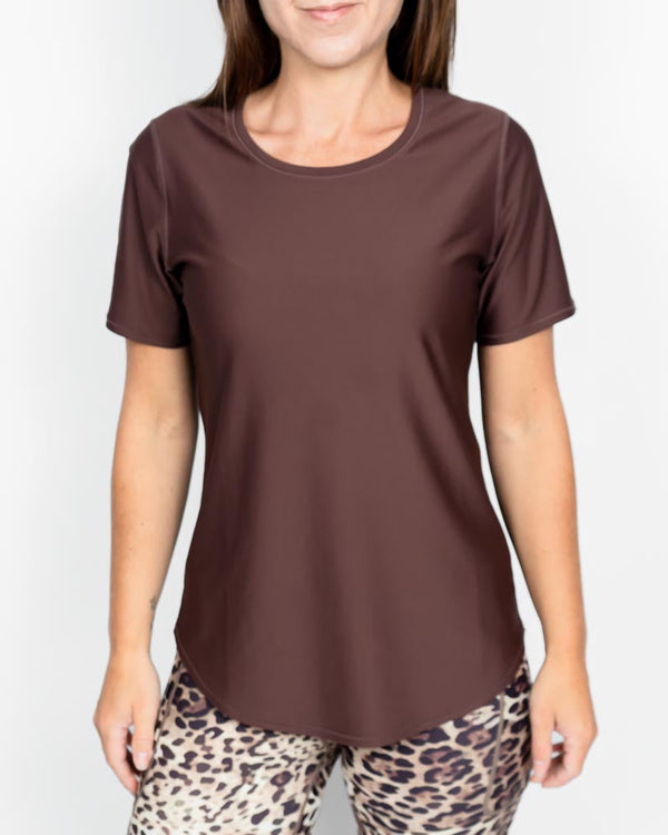 Vigga Fitted Brown T-Shirt