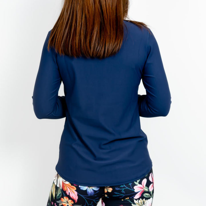 Vigga Fitted Navy Long-Sleeve