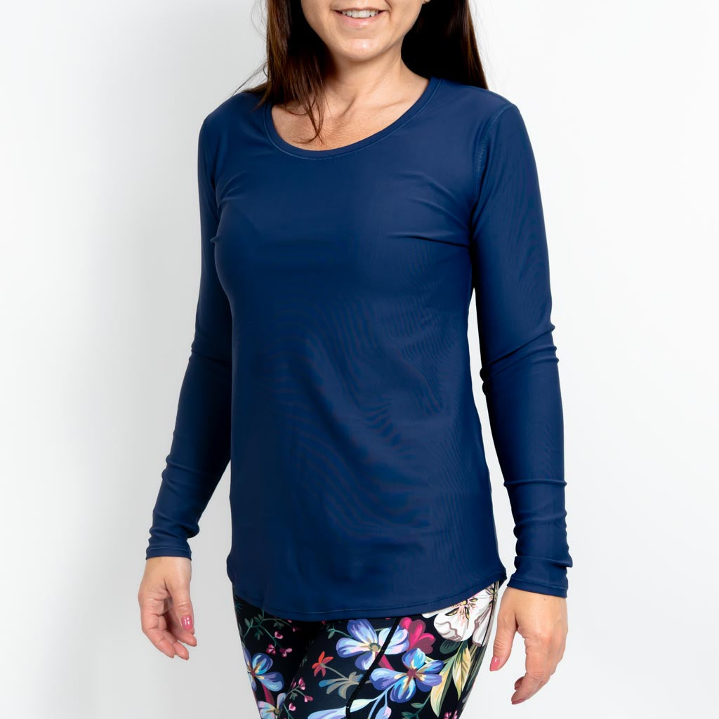 Vigga Fitted Navy Long-Sleeve