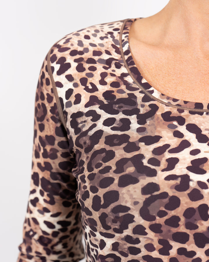 Vigga Fitted Leopard Long-Sleeve