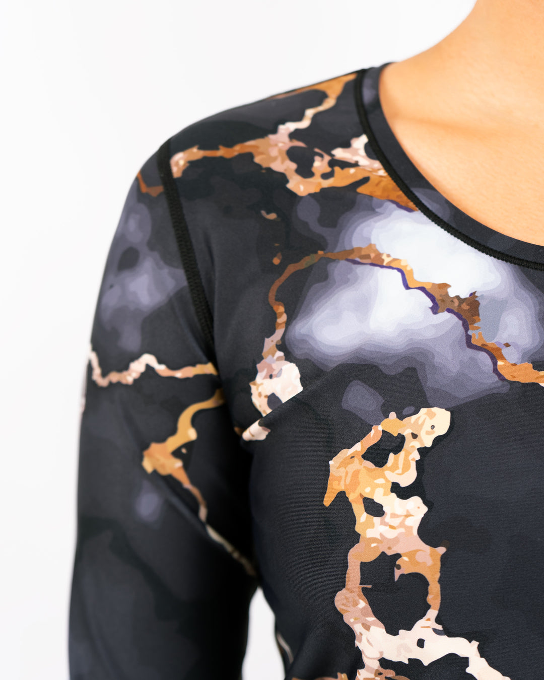 Vigga Fitted Marble Long-Sleeve