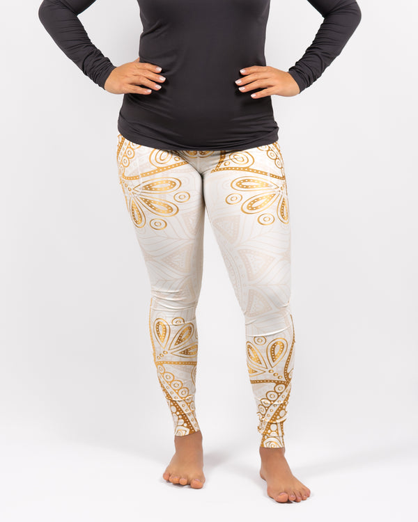 Signature White Mandala Leggings