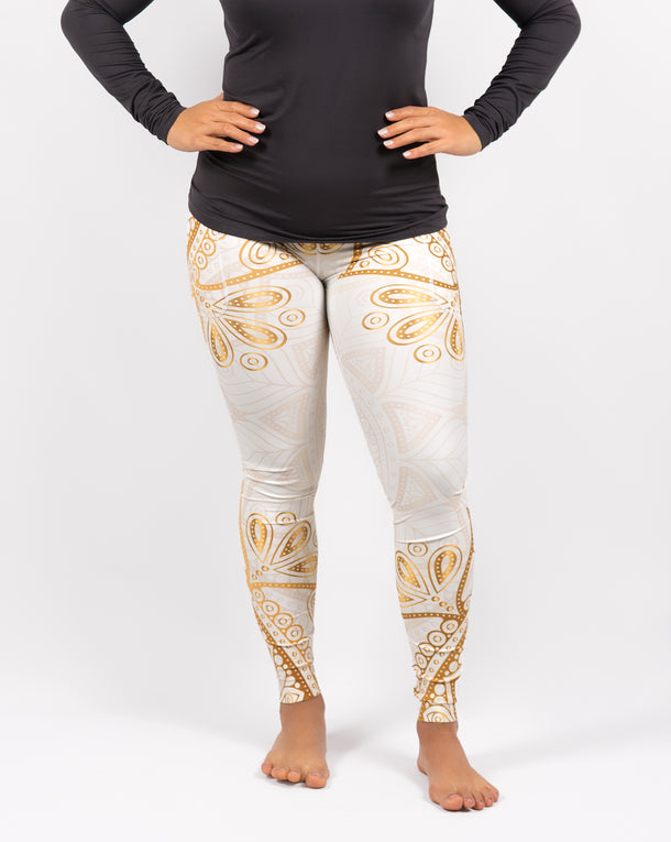 Signature White Mandala Leggings