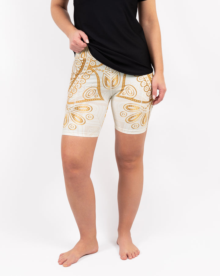 Signature White Mandala Shorts