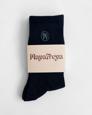 Zoe Deep Blue Socks